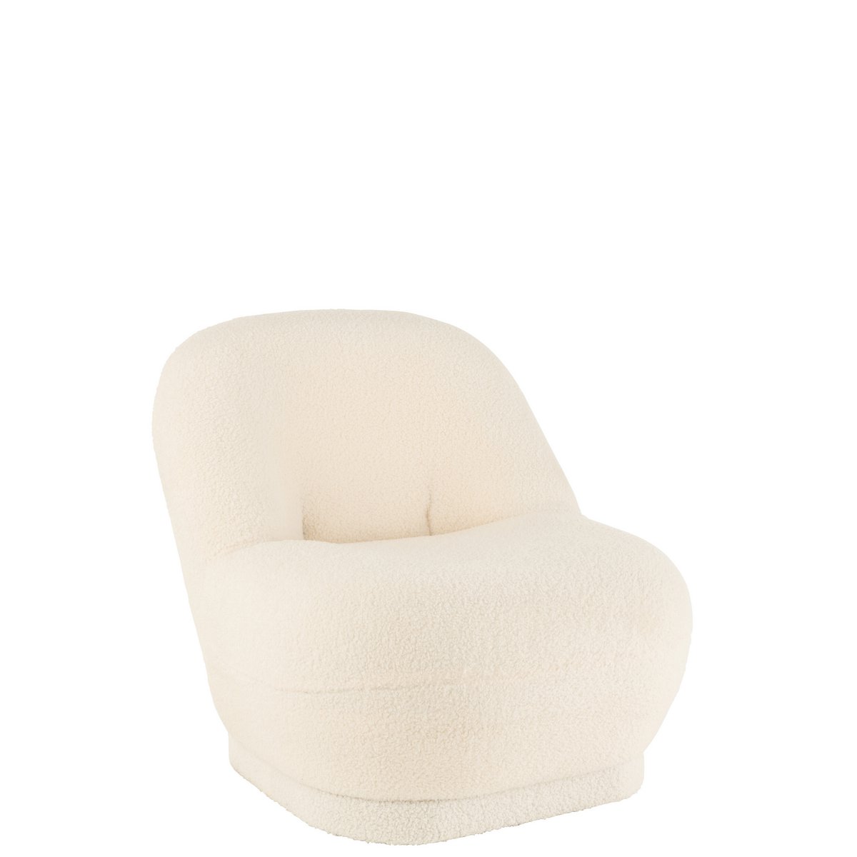 J-Line - Fauteuil Teddy Bouclé Wit