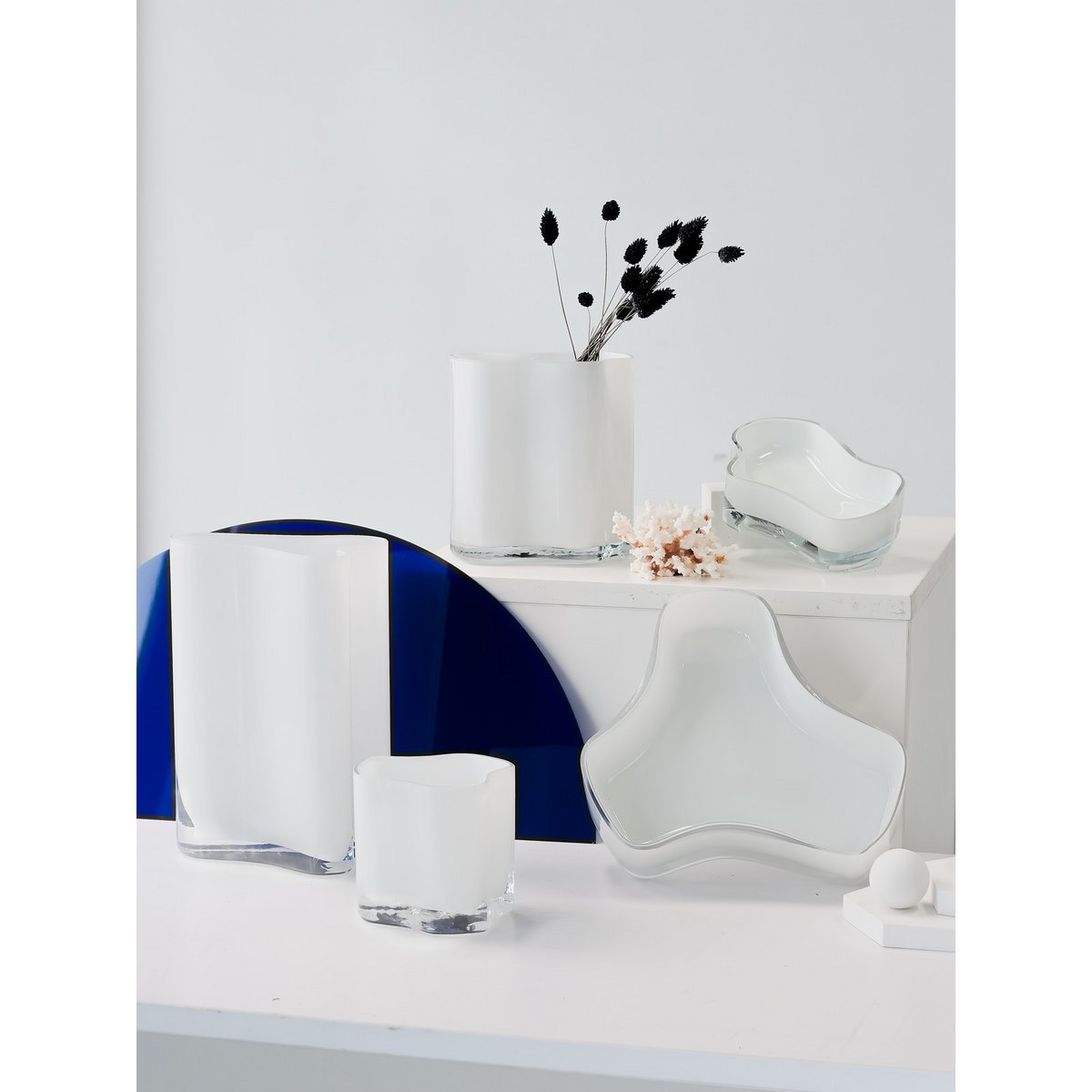 Element Accessories - Nieuw modern design grote kom of bord, geïnspireerd op CORAL en Aalto, COR08WH