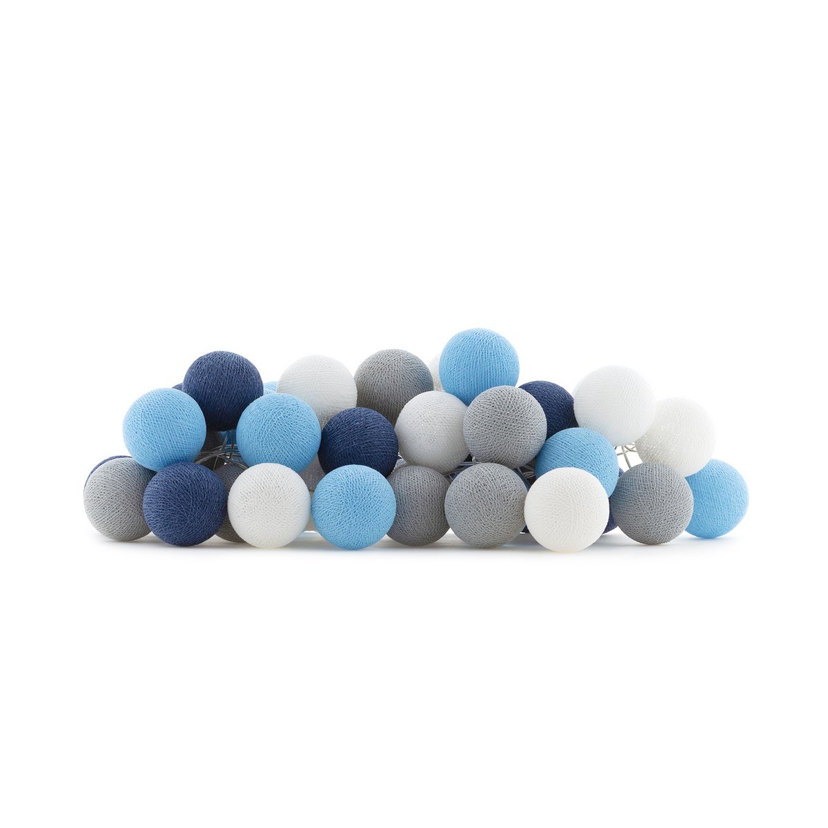 Cotton Ball Lights - Indoor regular Lichtslinger - Sailor Blue - 50 cotton balls