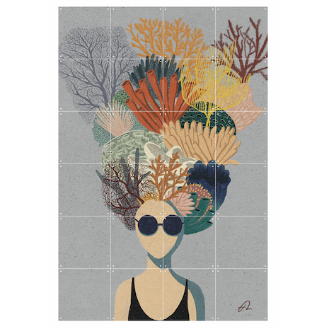 IXXI - Coral Head - Muurkunst - Poster - Wanddecoratie - S - 80 x 120