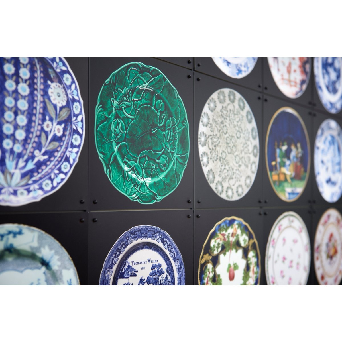 IXXI - V&A Plates Wall art - Poster - Wanddecoratie - 50 Cards - blue, black, white - L - 50 cards