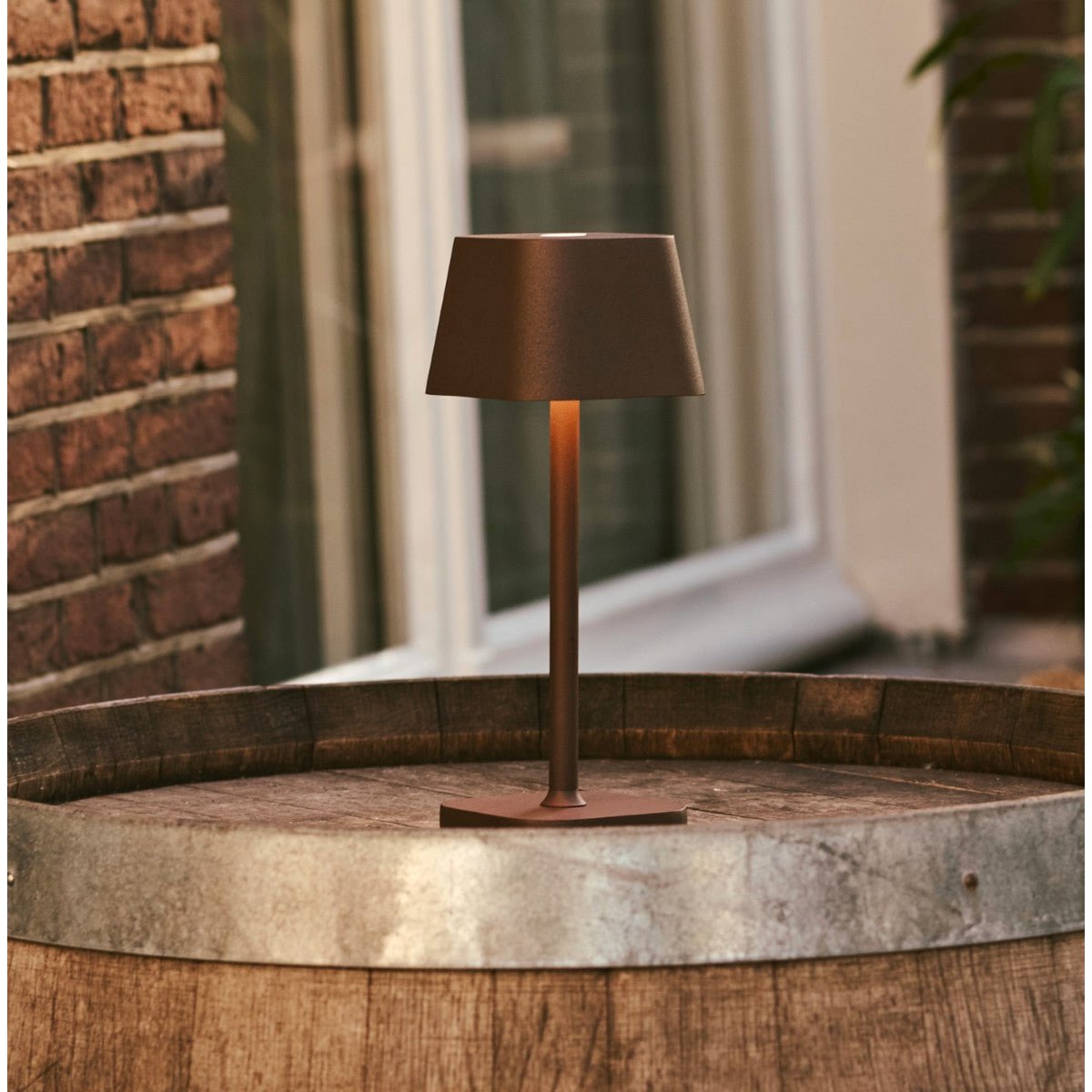 Tavellio-Amsterdam - Ava Mokka Bruin - Oplaadbare tafellamp | Stijlvol, draadloos en dimbaar