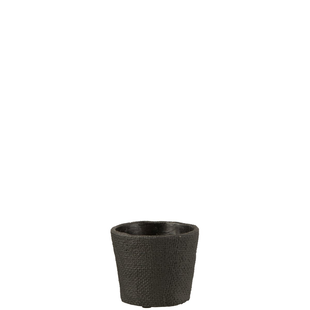 J-Line - Bloempot Bar - Cement - Zwart - S - Ø12.5cm