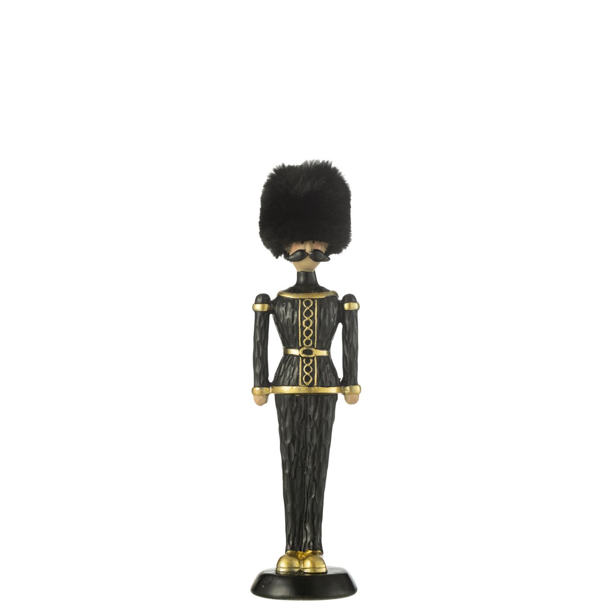 J-Line - Decoratief kerstfiguur 'Notenkraker' (Maat M, Zwart)