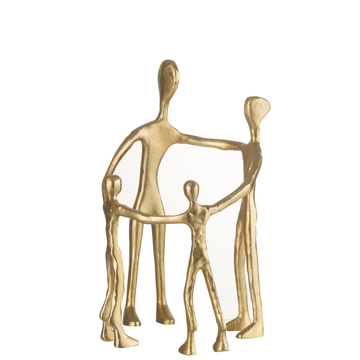 J-Line - Figuur Familie Kring - Aluminium - Goud