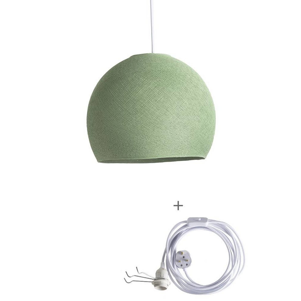 Cotton Ball Lights - Wandering Lamp Driekwart - Sage Green - 25 cm (S)