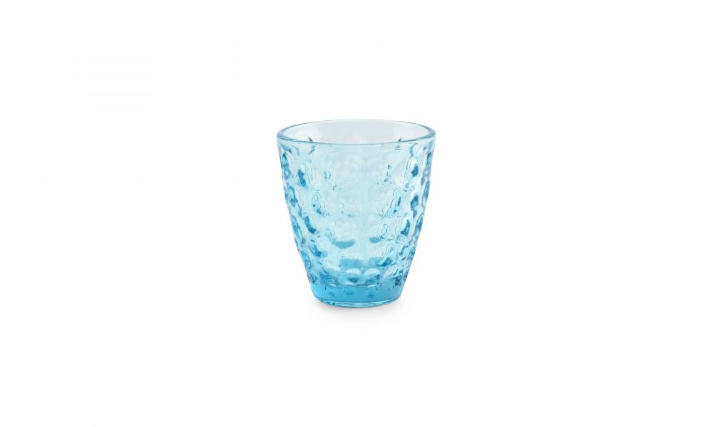 ONA - Glazen 'Bubble' (22cl, Set van 4, Blauw)