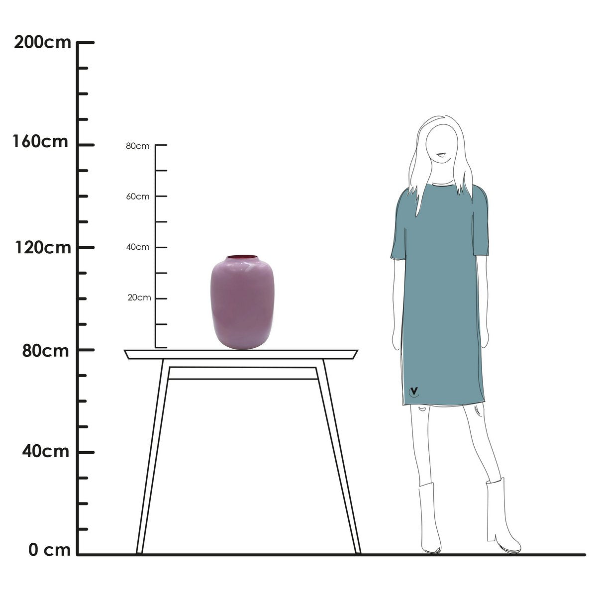 Vase the World - Vaas - Artic light pink