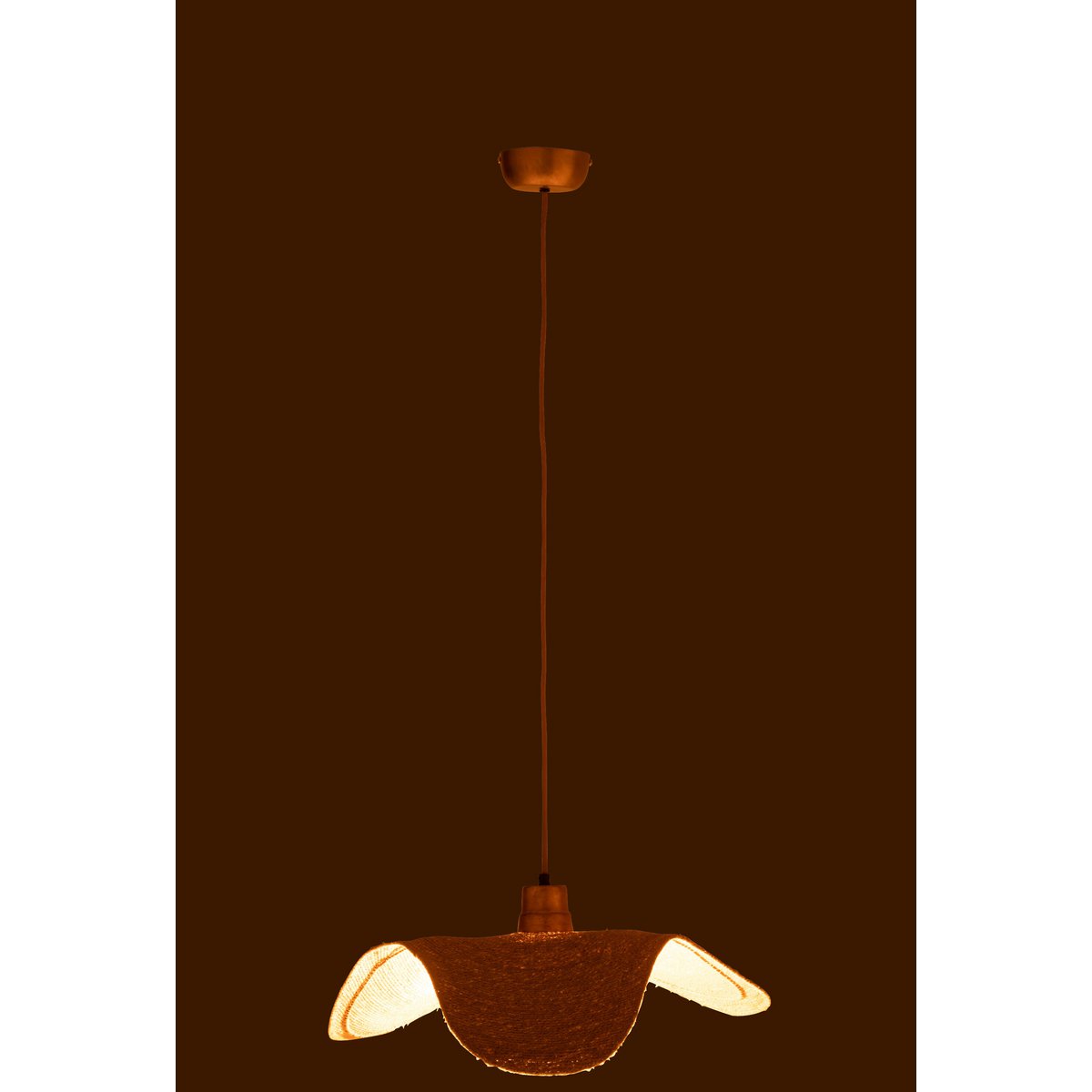 J-Line - Hangende Lamp Moonj - Jute - Naturel - Small