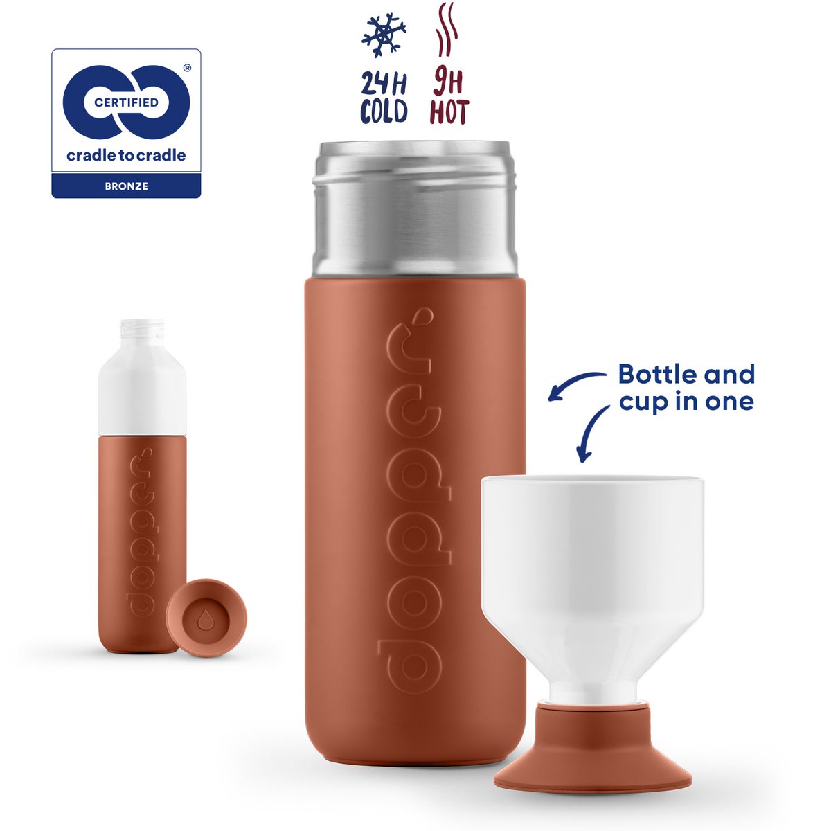 Dopper Geïsoleerde Thermosfles Terracotta Tide 580ml