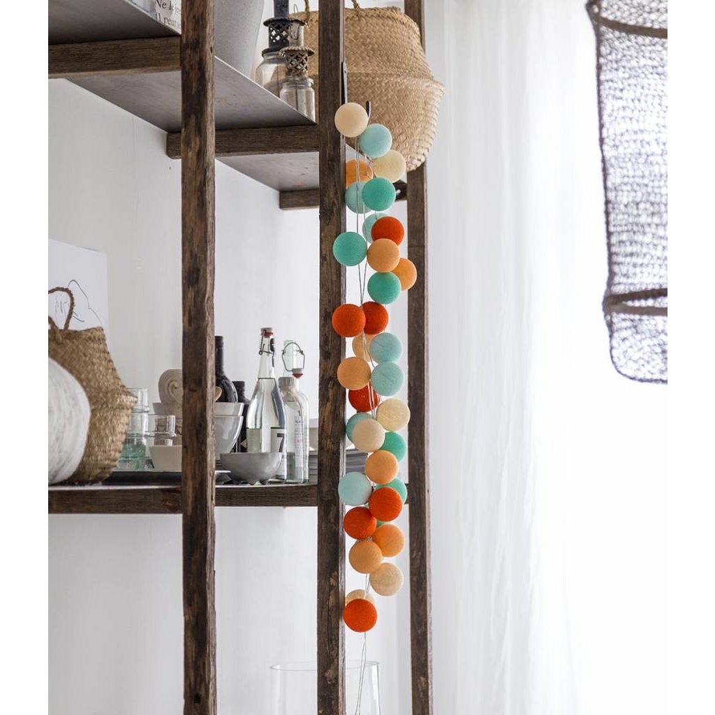 Cotton Ball Lights - Indoor regular Lichtslinger - Sunset - 50 cotton balls