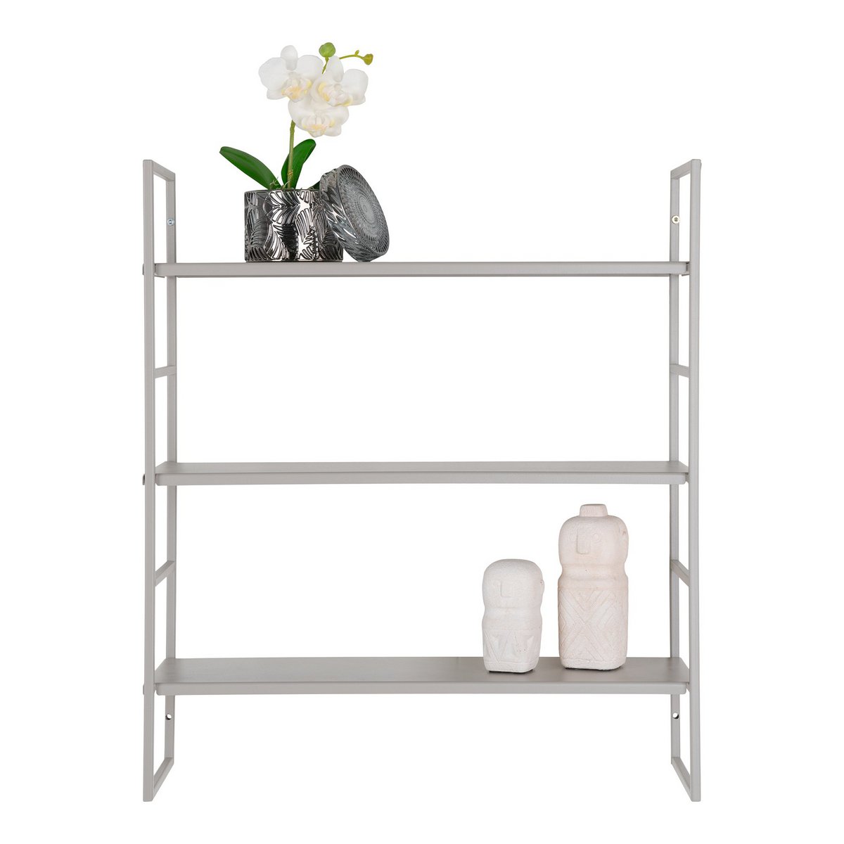 House Nordic - Beja Shelves - Planken, staal, koel grijs, 3 planken, 48x17x55 cm