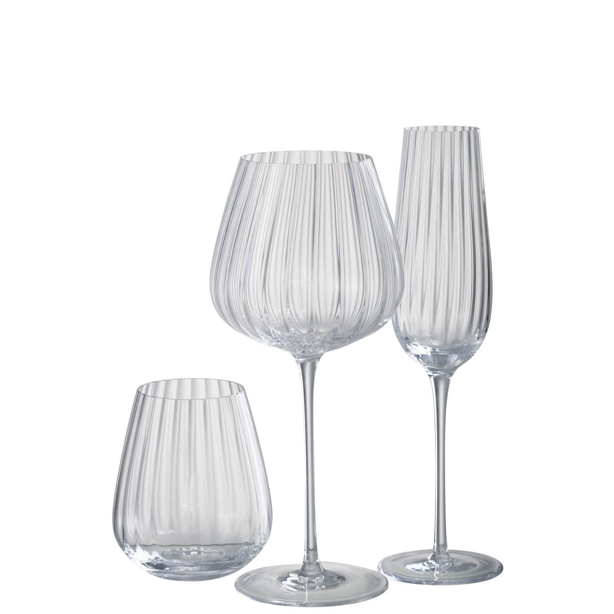 J-Line - Champagneglas Strepen - Glas