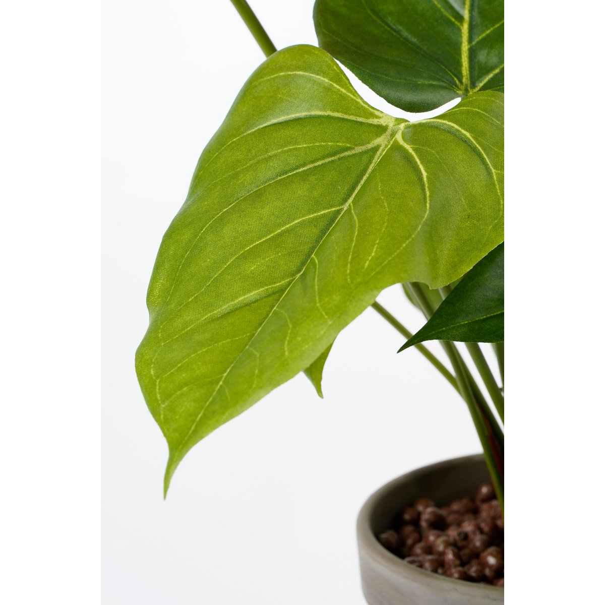 Mica Decorations - Anthurium Kunstplant in Bloempot Stan - H38 x Ø30 cm - Rood