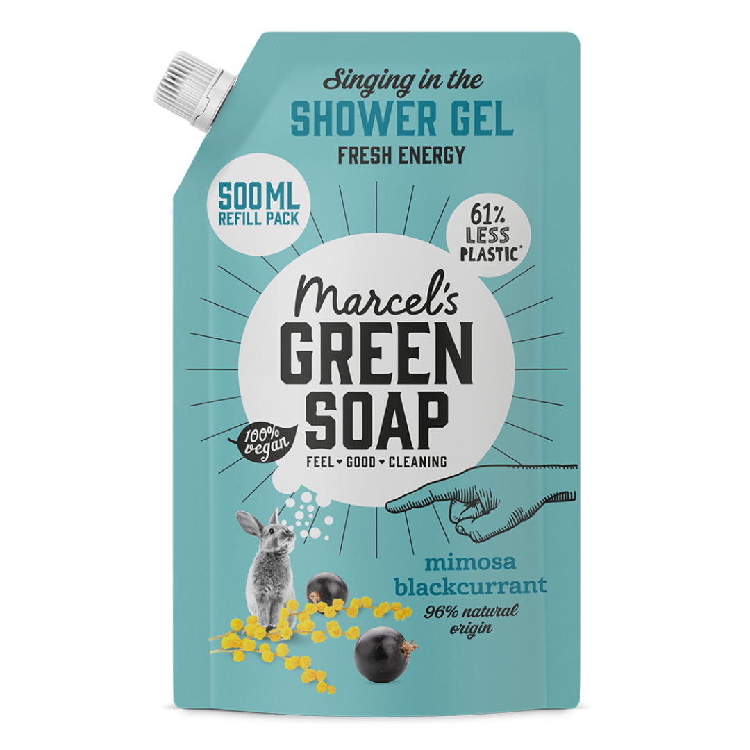 Marcel's Green Soap Shower gel Navul Mimosa & Zwarte Bes 500ml