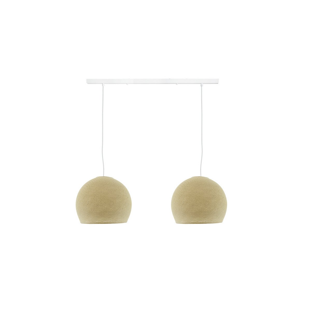 Cotton Ball Lights - Cotton Ball Lights Tweevoudige hanglamp balk - Driekwart Cream - L