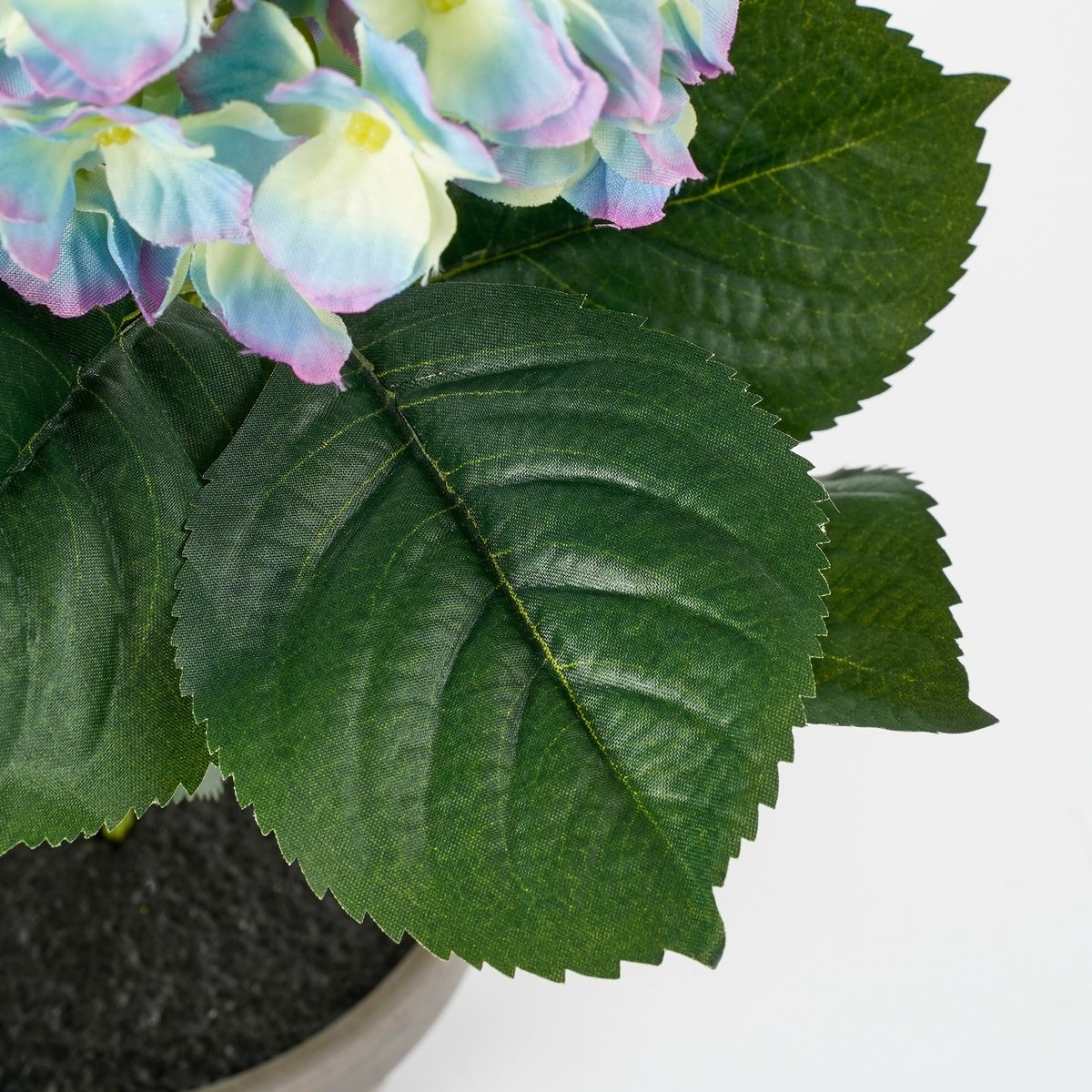 Mica Decorations - Hortensia Kunstplant in Bloempot Stan - H40 x Ø35 cm - Paars