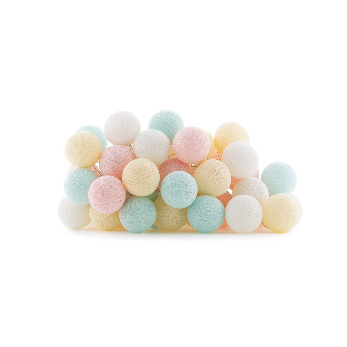 Cotton Ball Lights - Indoor regular Lichtslinger - Pastel - 20 cotton balls