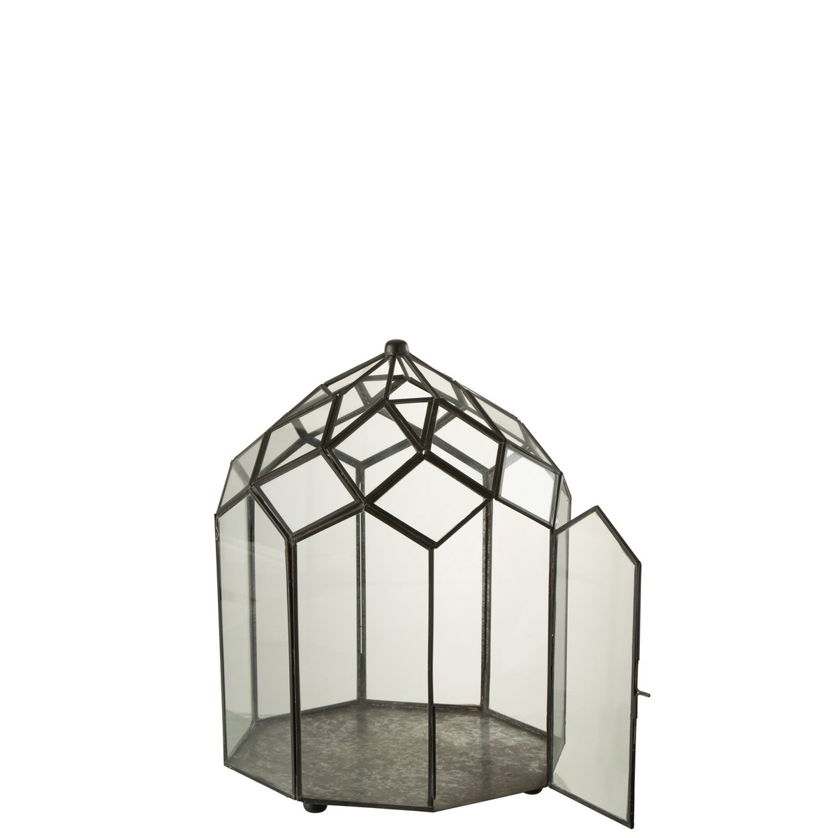 J-Line - Terrarium Glas/Metaal Zwart Medium