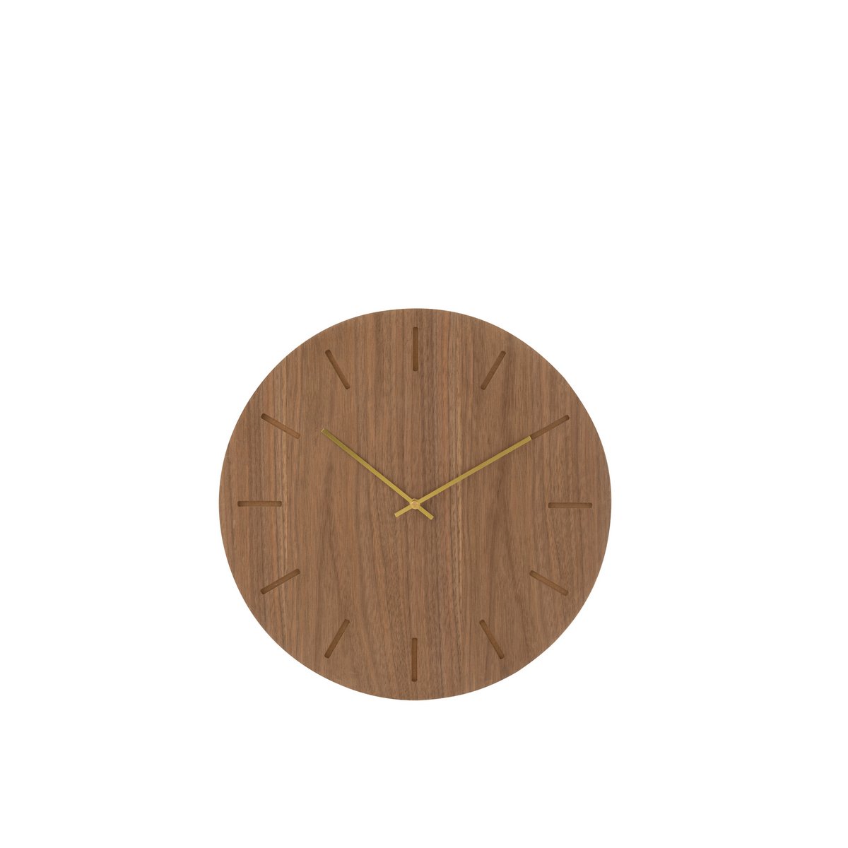 J-Line - Rond Klok - Hout - Naturel - Ø4cm