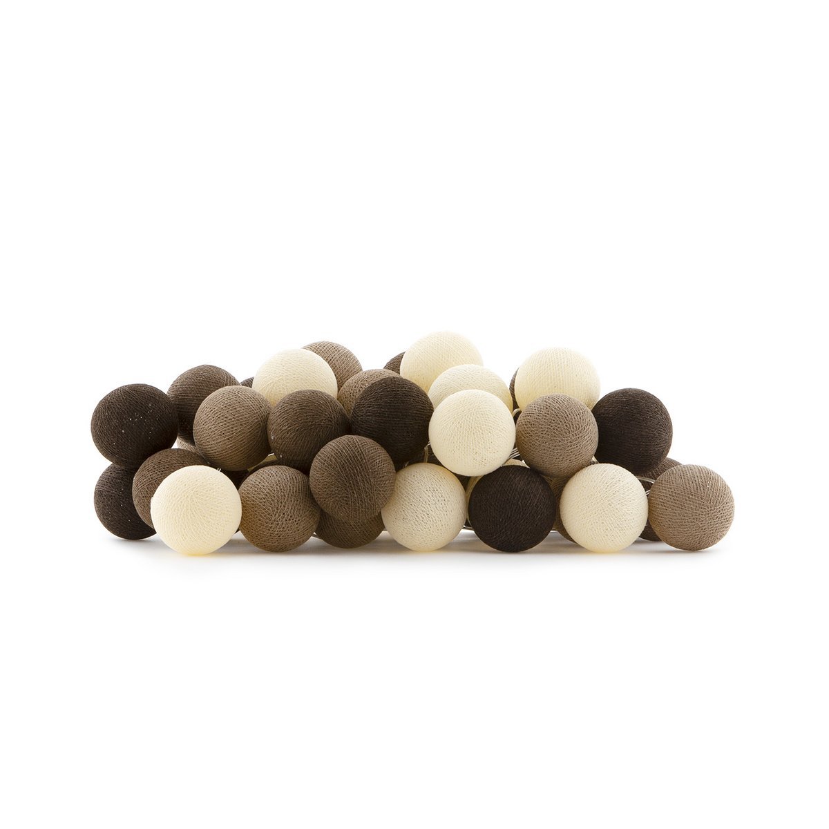 Cotton Ball Lights - Indoor regular Lichtslinger - Brown - 35 cotton balls