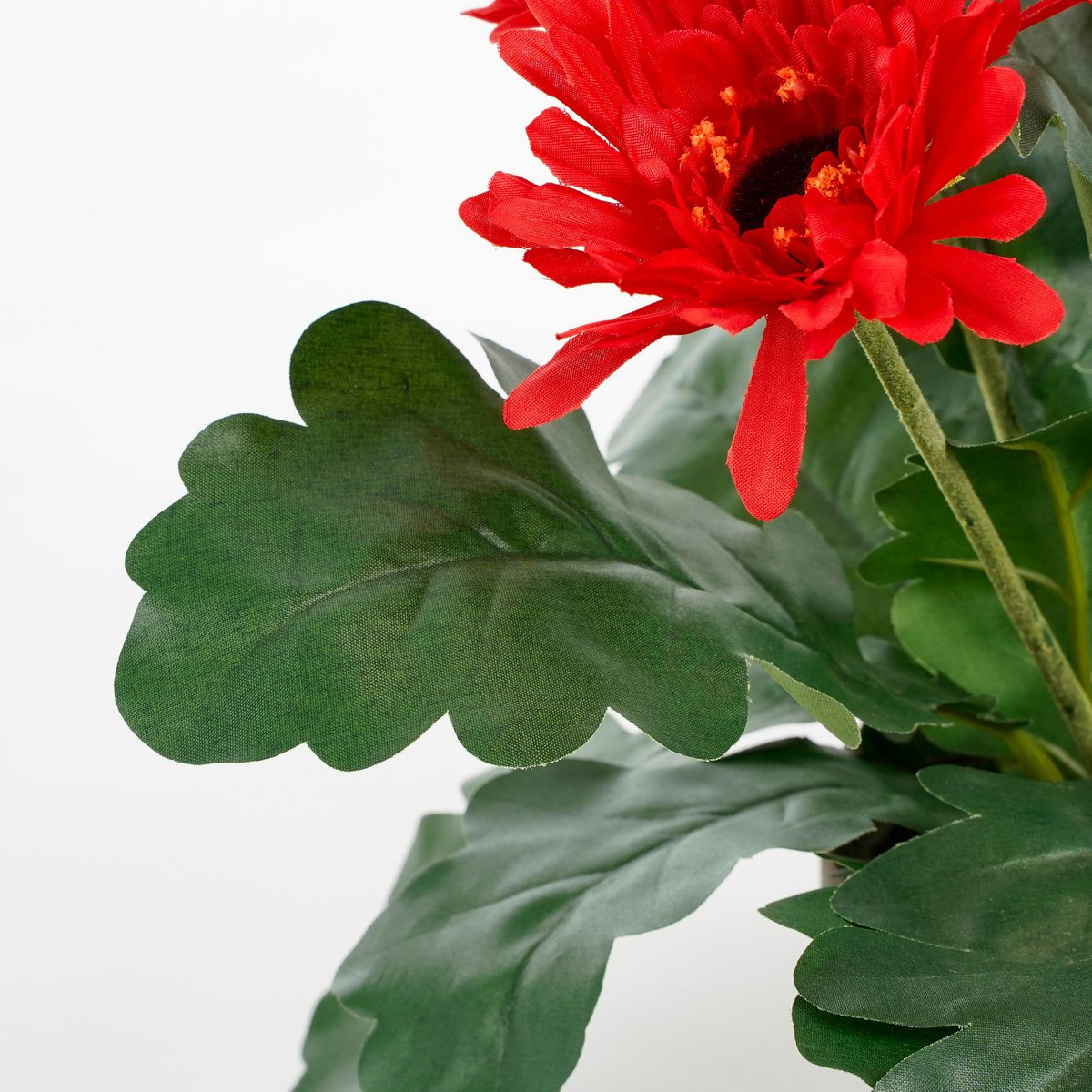 Mica Decorations - Gerbera Kunstplant in Bloempot Stan - H35 x Ø30 cm - Rood