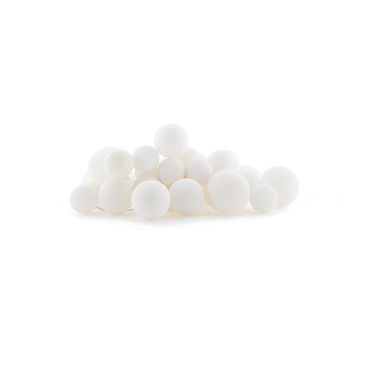 Cotton Ball Lights - Premium Lichtslinger - Pure Whites + Adapter - 20 lampjes