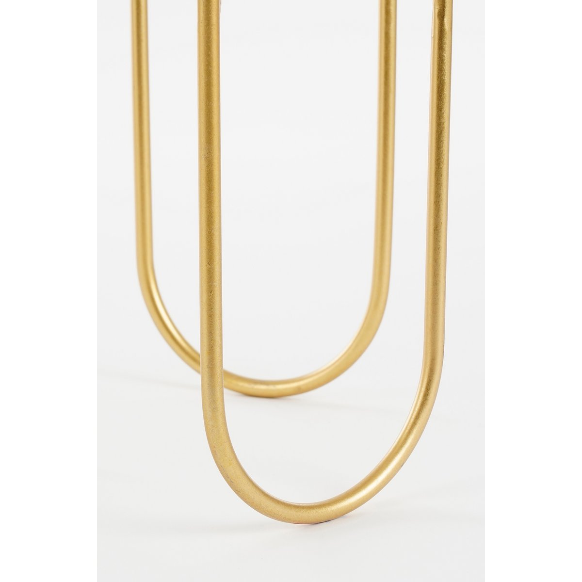 Mica Decorations - Donau Bloempot op Standaard - Set van 2 - Metaal - H45 x Ø23 cm - Lichtgeel, Goud