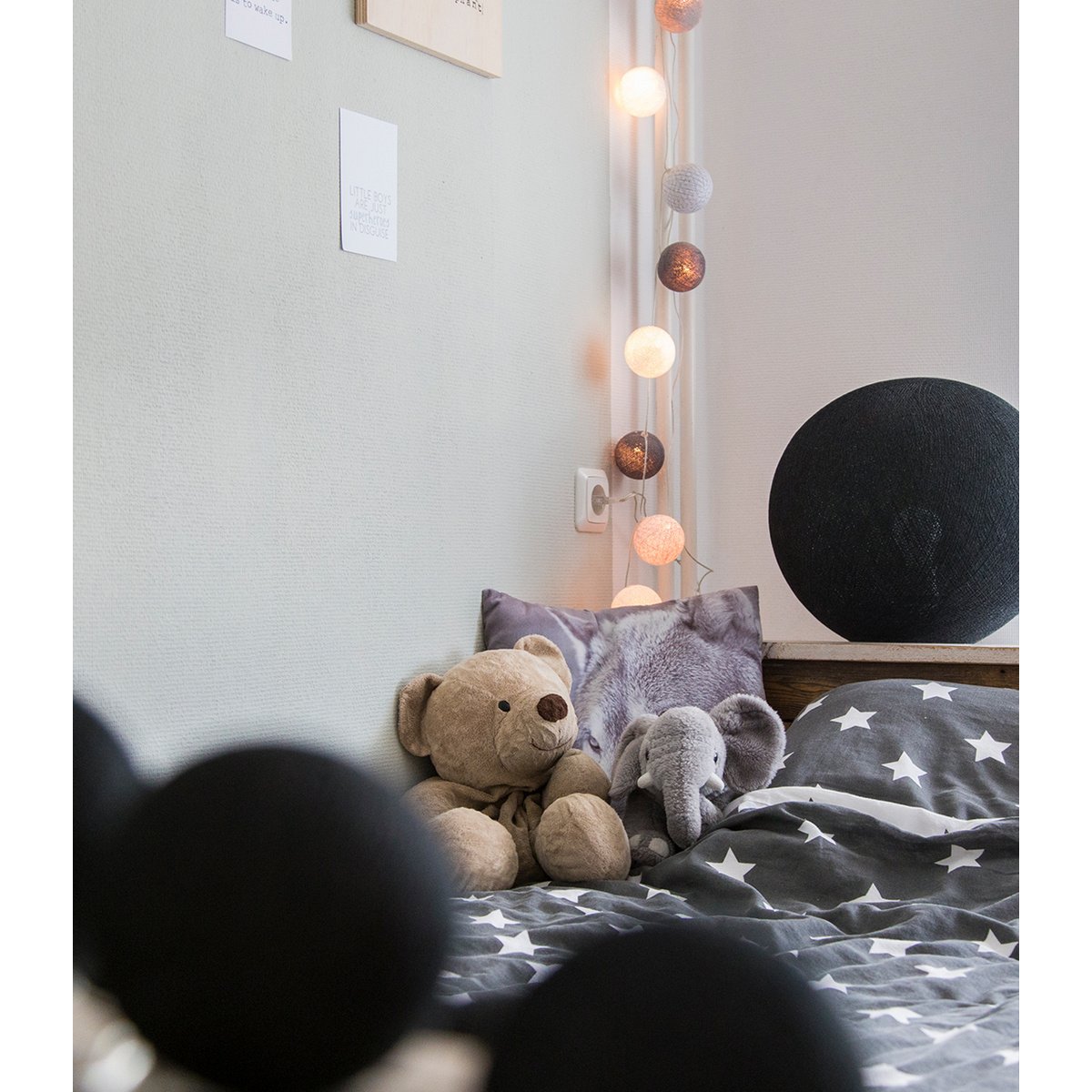 Cotton Ball Lights - Staande Lamp - Black - 36 cm (L)