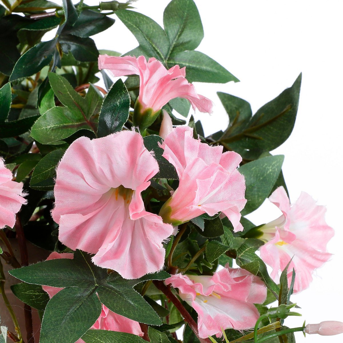 Mica Decorations - Petunia Kunst Hangplant in Bloempot Stan - L25 x B45 x H50 cm - Roze