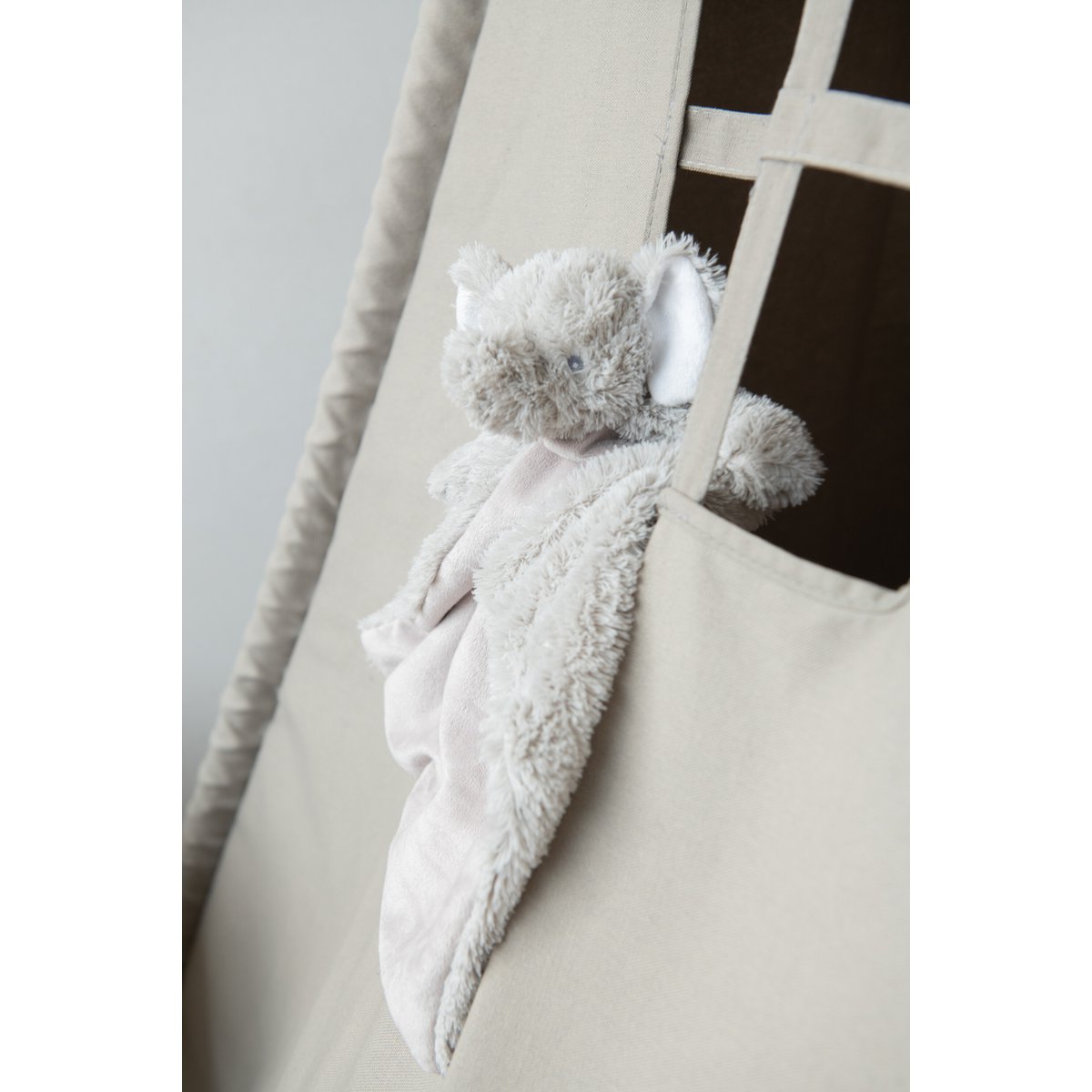 J-Line Doudou Olifant Pluche Grijs