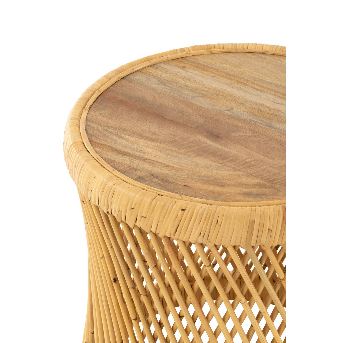 J-Line - Bijzettafel Cylindrisch - Rotan - Naturel