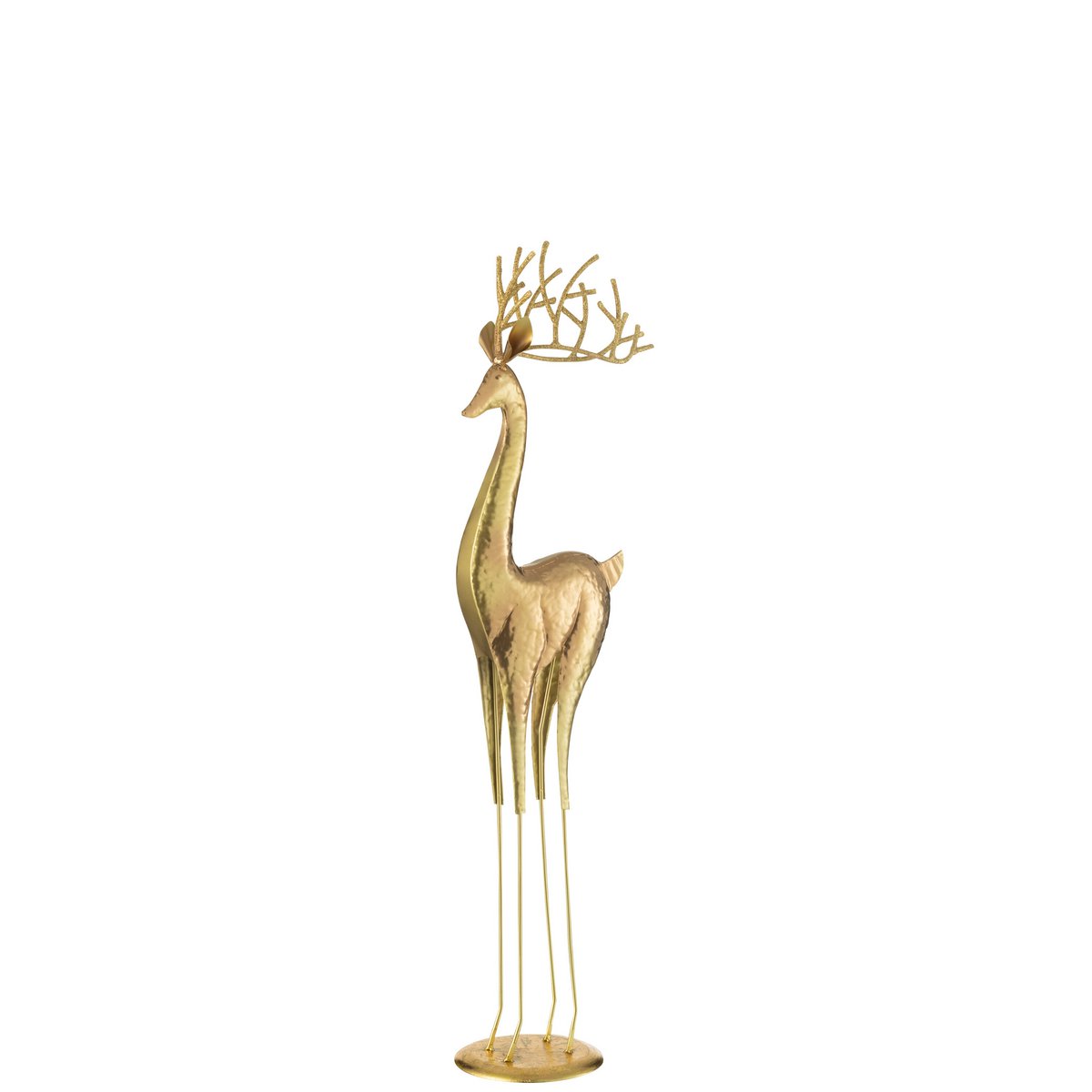 J-Line - Decoratief kerstfiguur 'Rendier' (Maat M, Goud)