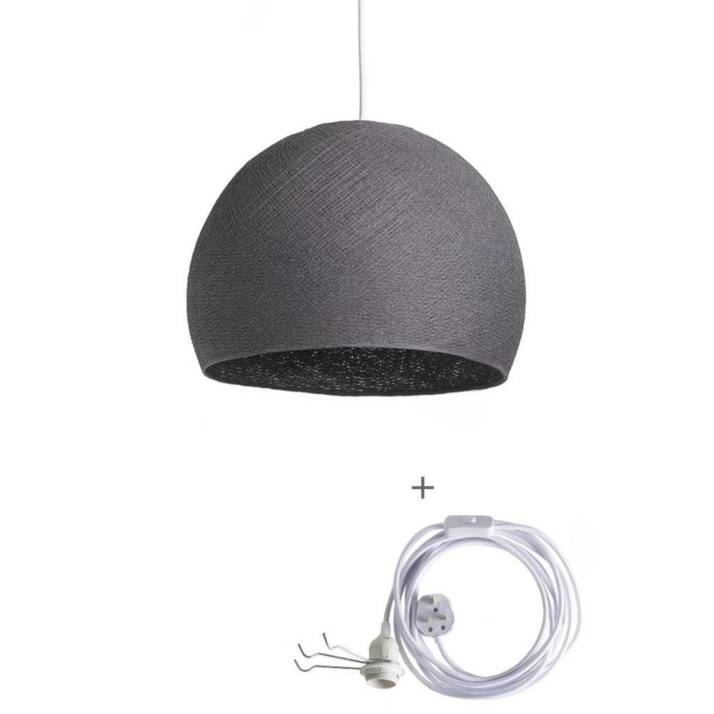 Cotton Ball Lights - Wandering Lamp Driekwart - Mid Grey - 31 cm (M)