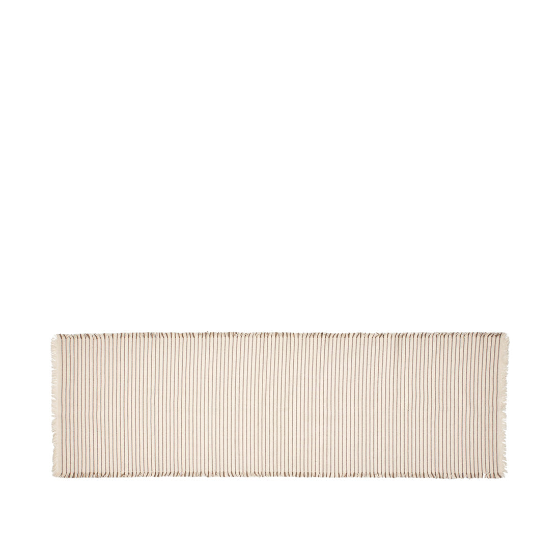 Broste Copenhagen - Tafelloper 'Elouise' (41.5x140cm, Offwhite/Funghi Grey)