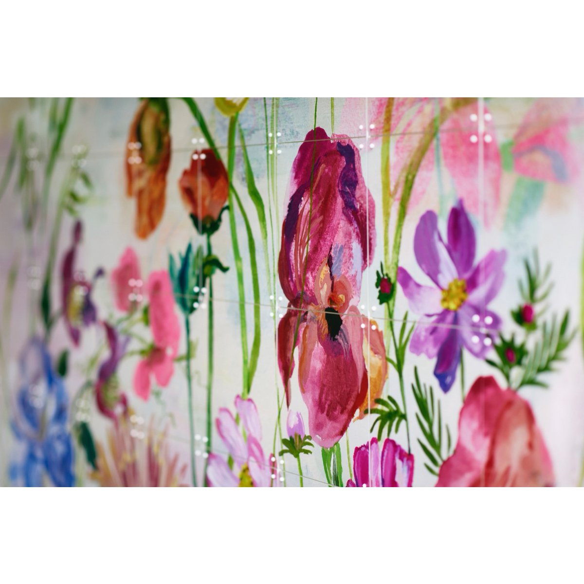 IXXI - Flowers Garden Wall art - Poster - Wanddecoratie - L - pink, purple