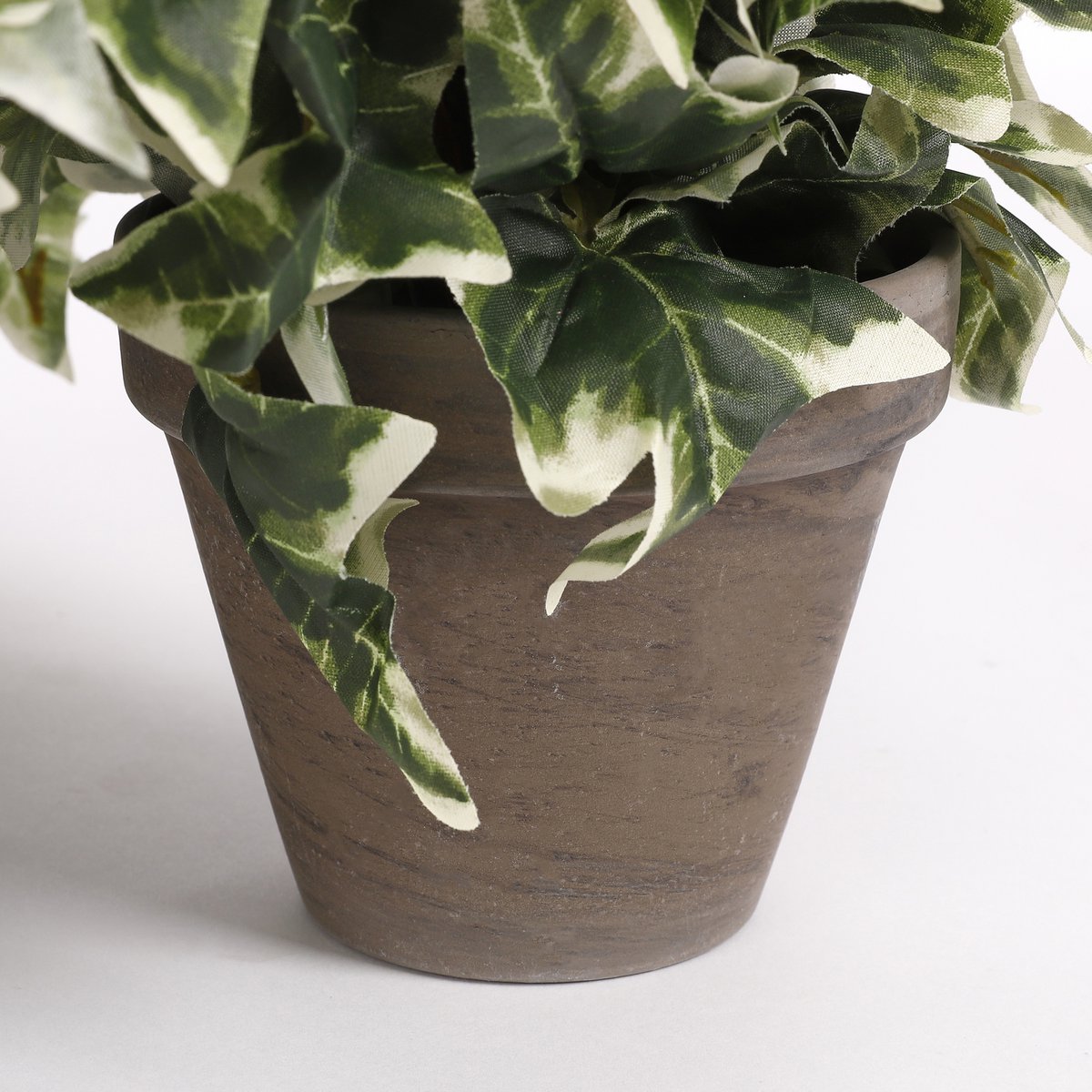 Mica Decorations - Hedera Kunstplant in Bloempot Stan - H45 x Ø25 cm - Groen Bont