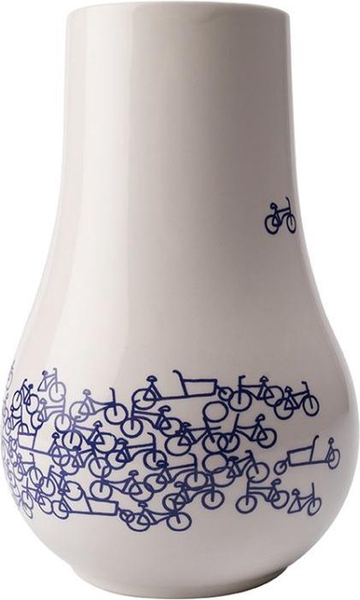 Heinen Delfts Blauw - Vaas 'De Blauwe Fiets' (Variant 1)