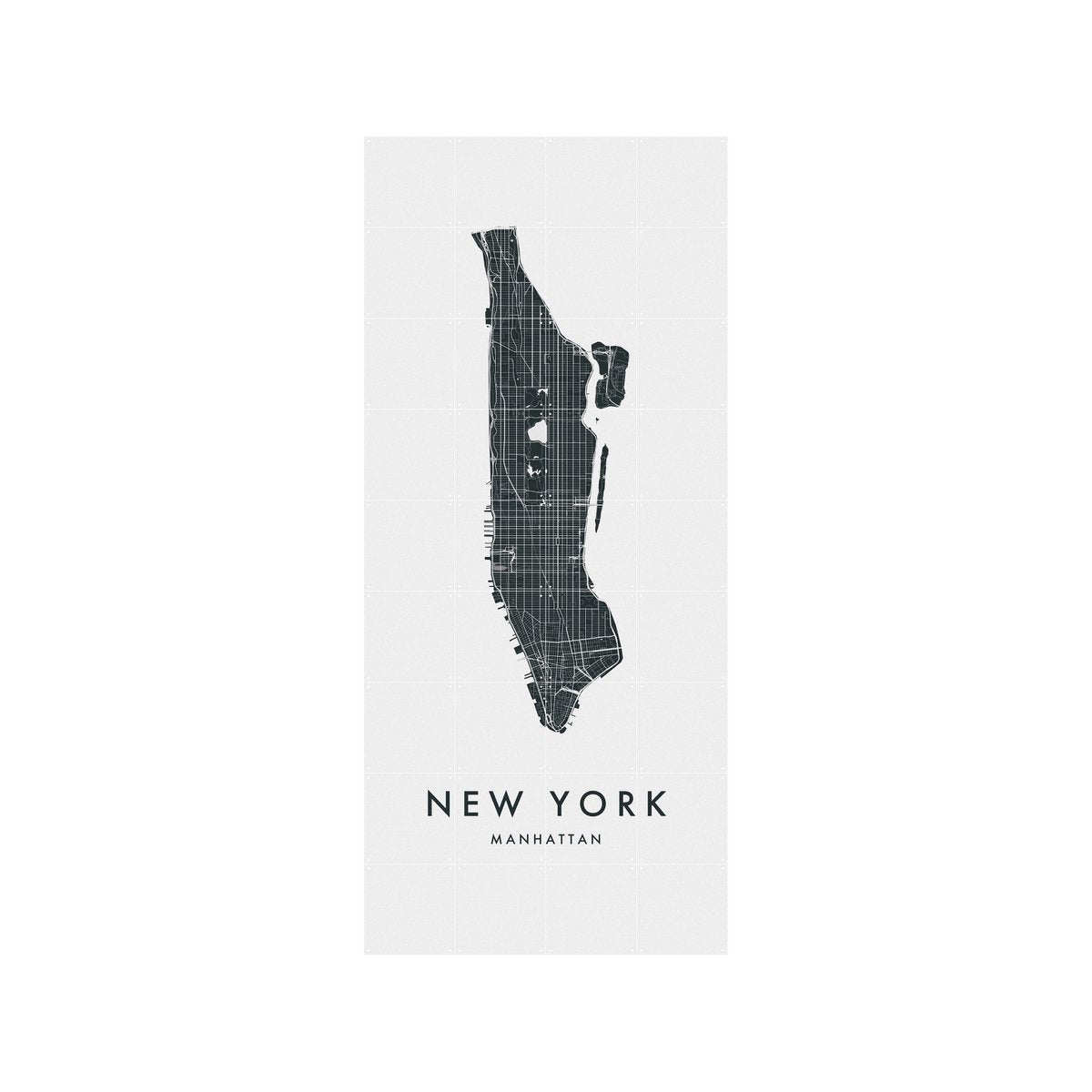 IXXI - New York (Manhattan) stadsplattegrond Wanddecoratie - Poster - Wanddecoratie - L