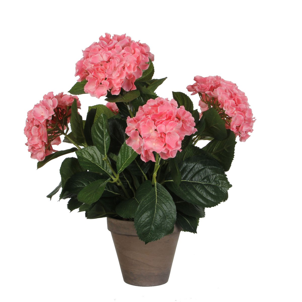 Mica Decorations - Hortensia Kunstplant in Bloempot Stan - H45 x Ø45 cm - Roze