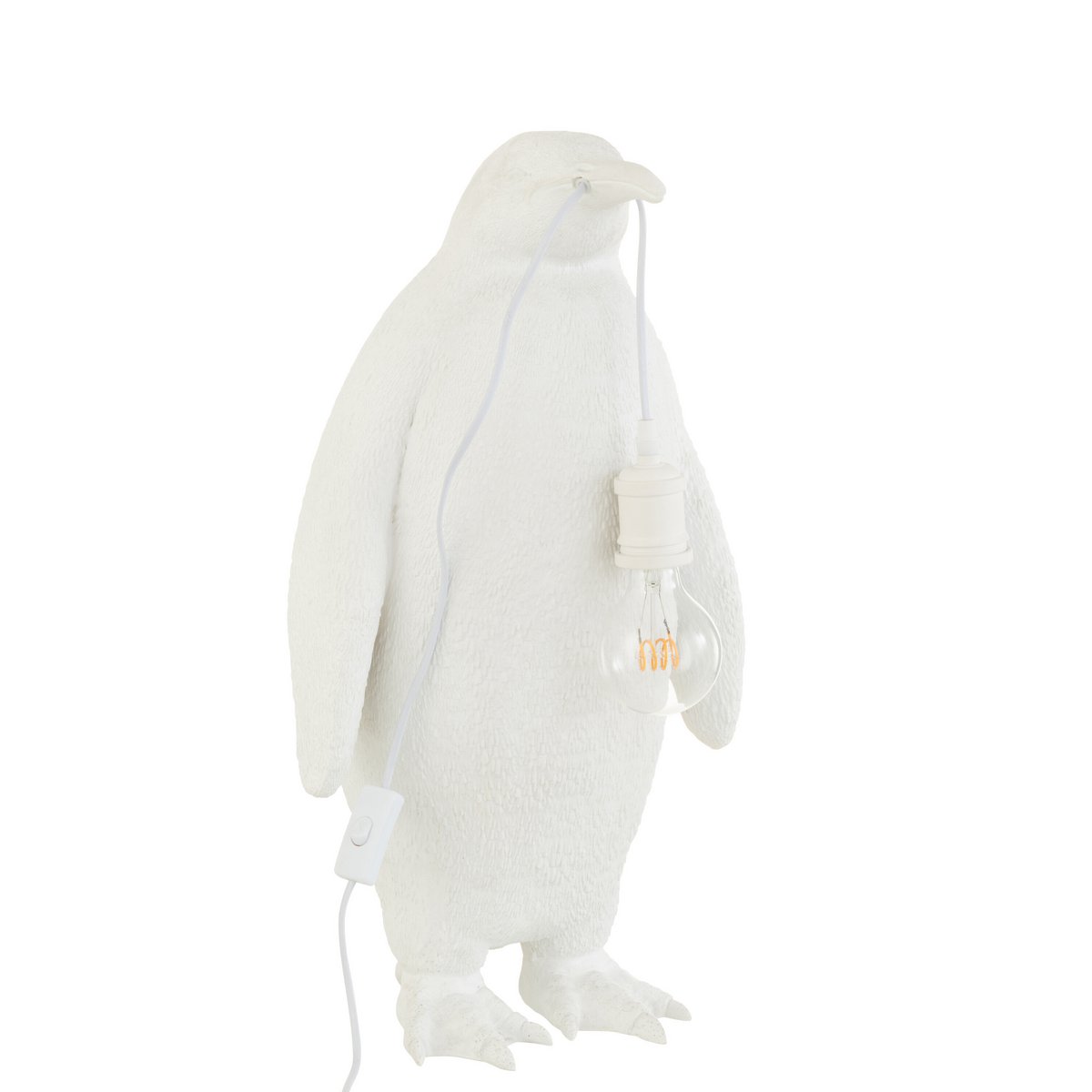 J-Line - Tafellamp Pinguïn Resine Wit Large