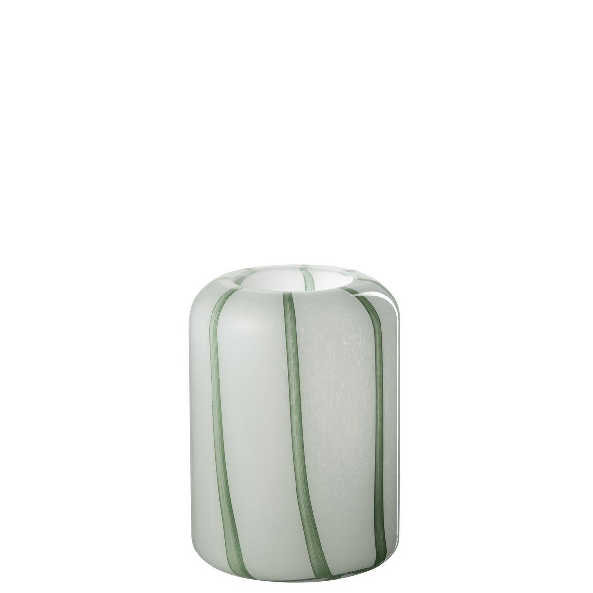 J-Line - Vaas Mimi Glas Wit/Groen Small