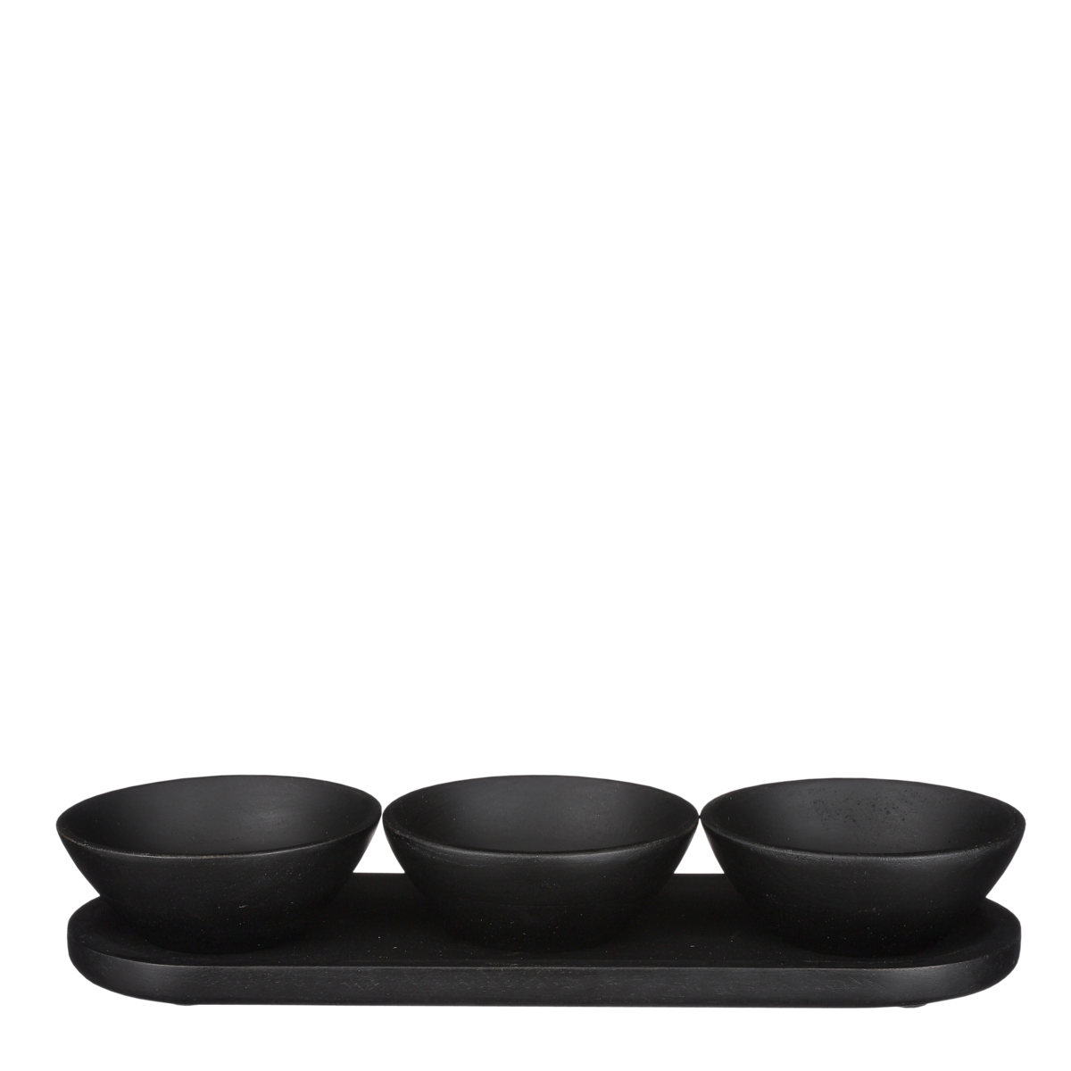 Mica Decorations - Tomar Schaaltjes en Dienblad - 200 ml - 100% FSC Mangohout - Zwart