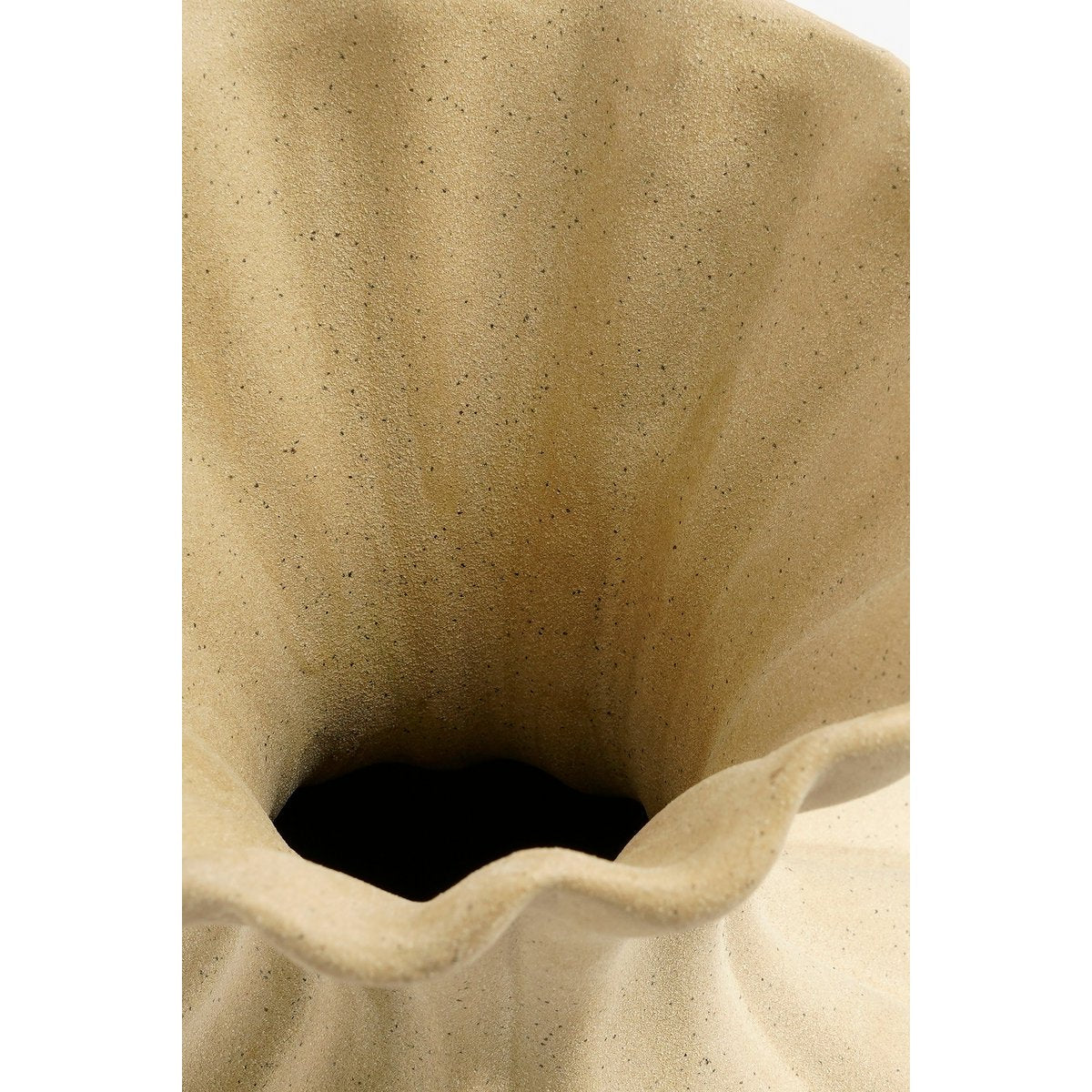 Mica Decorations - Fiore Vaas - L15 x B15 x H40 cm - Keramiek - Beige