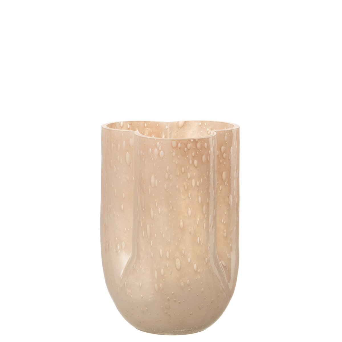 J-Line - Vaas Trikkie - Glas - Beige - 23.00cm Hoog