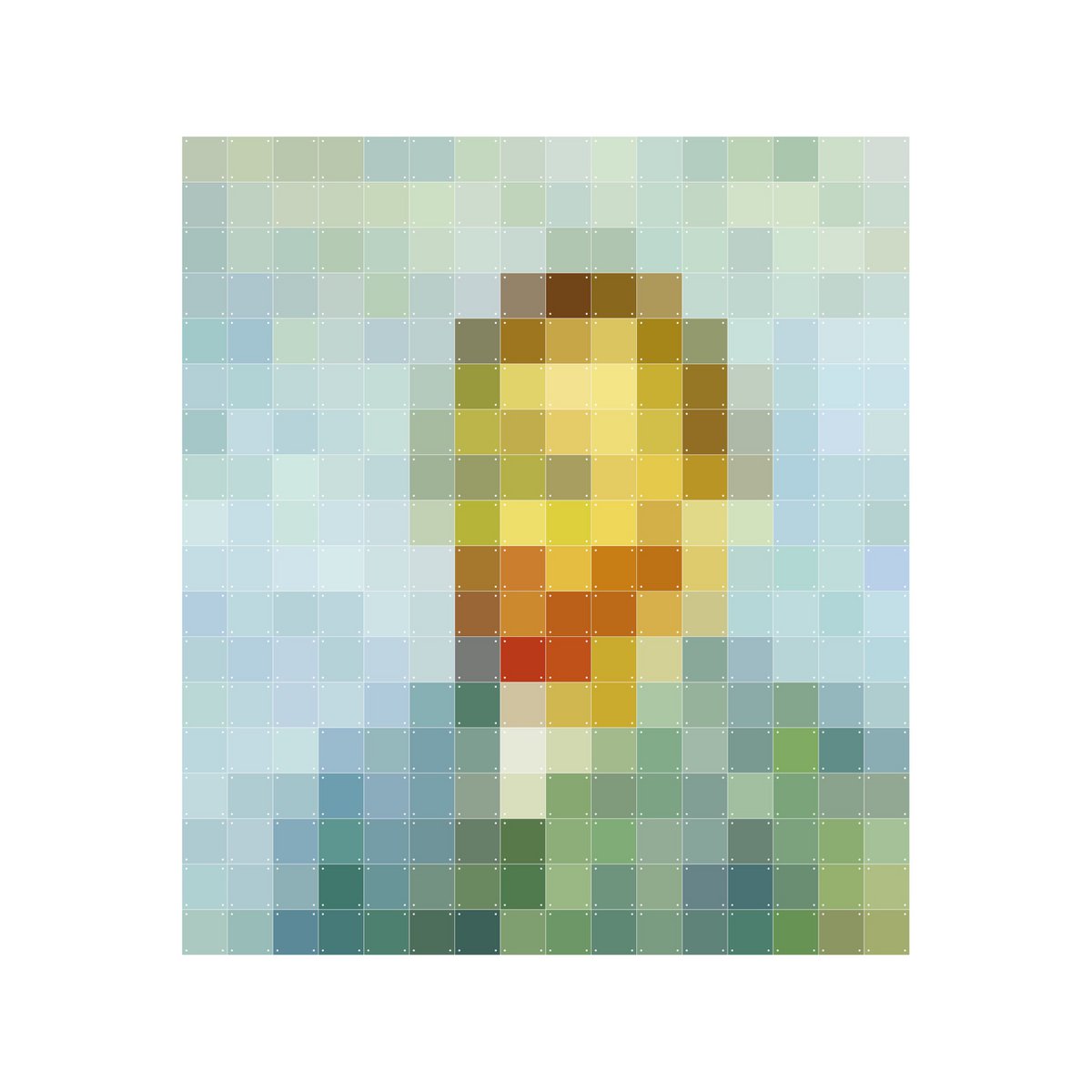 IXXI - Van Gogh pixel Wall art - Poster - Wanddecoratie - L - green