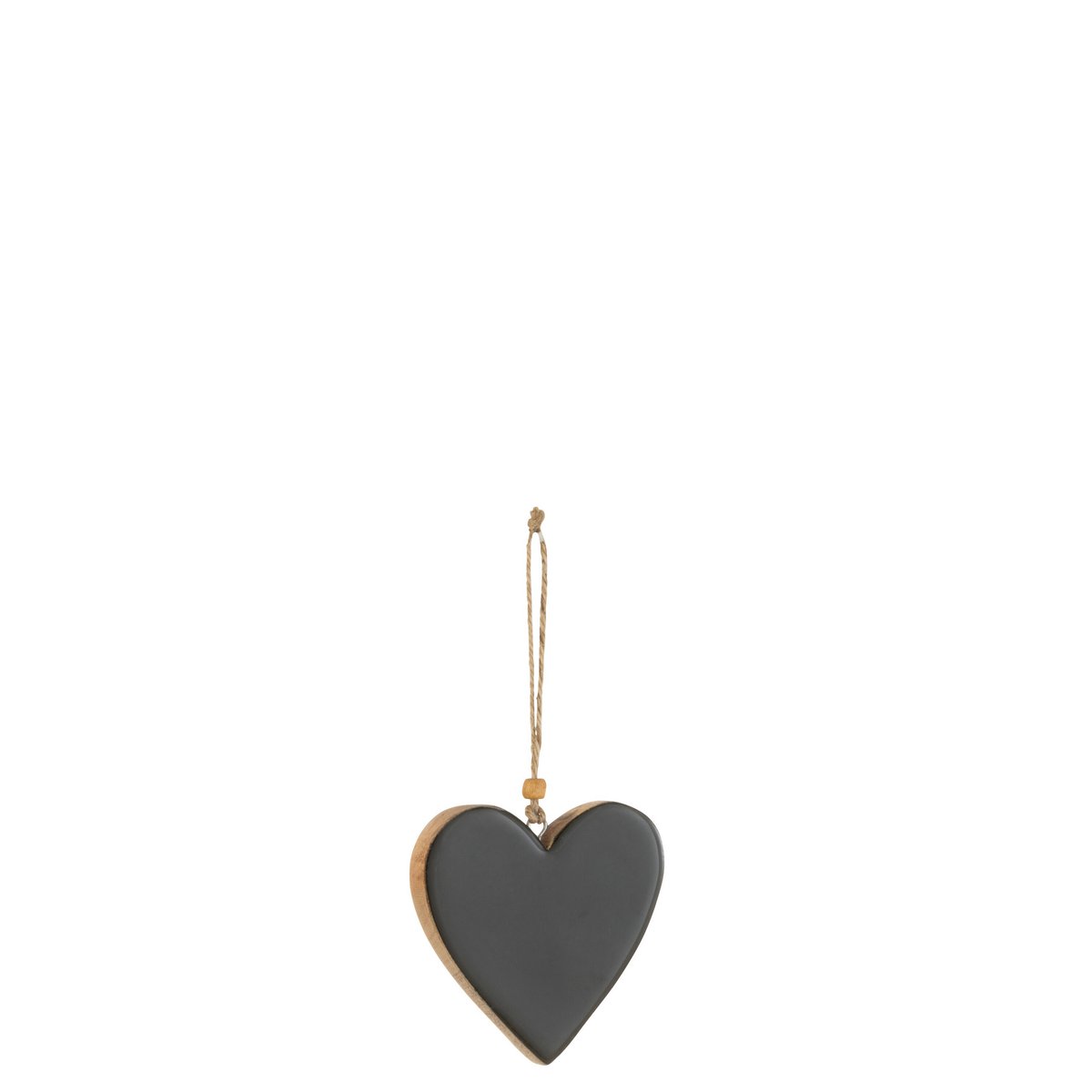 J-Line - Decoratieve hanger 'Hart' (Maat S, Zwart)