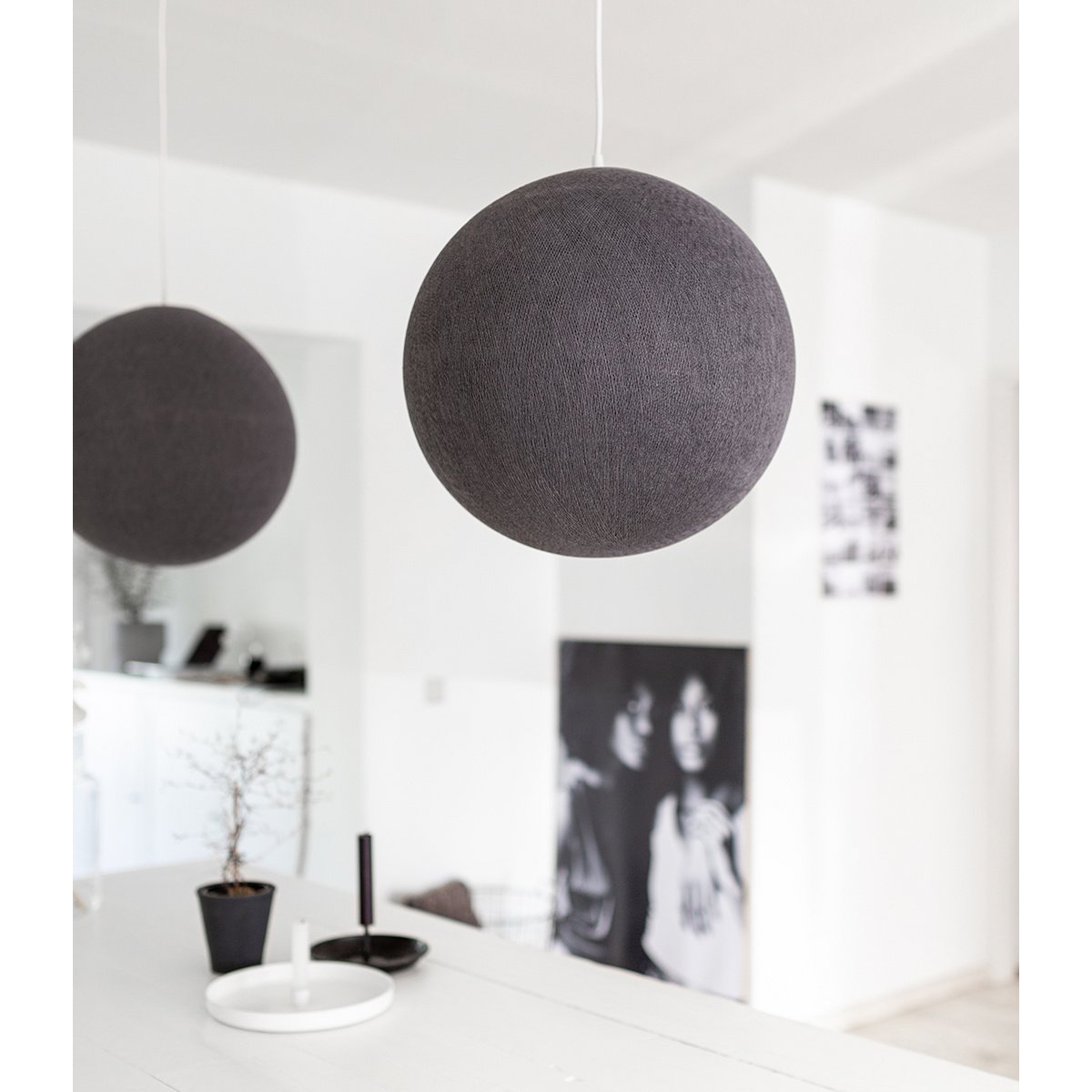 Cotton Ball Lights - Hanglamp - Mid Grey - L (36cm)