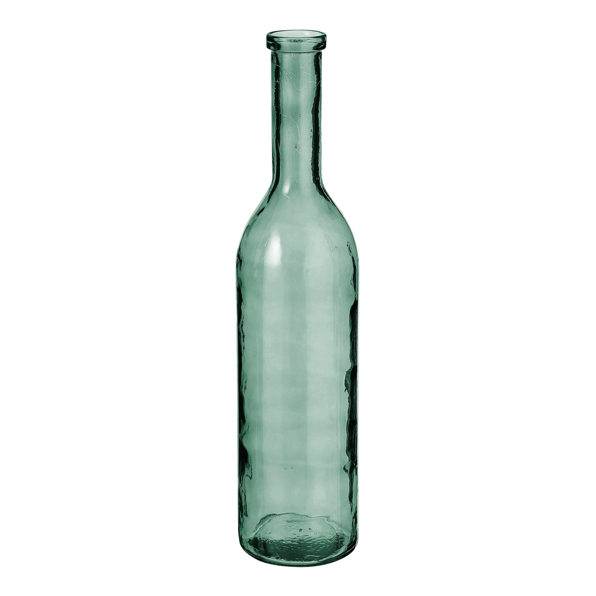 Mica Decorations - Rioja Fles Vaas - H75 x Ø18 cm - Gerecycled Glas - Groen