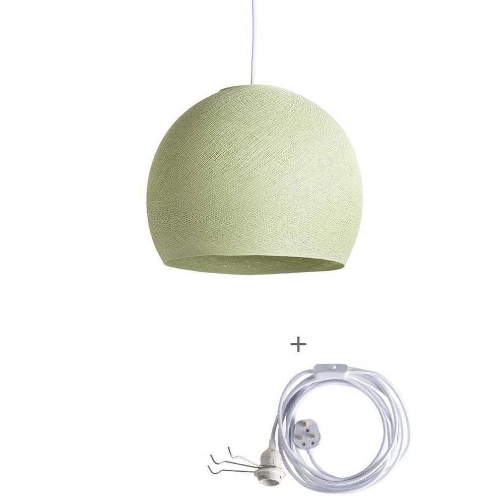 Cotton Ball Lights - Wandering Lamp Driekwart - Powder Green - 31 cm (M)